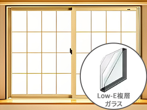Low-E 和紙調ガラス